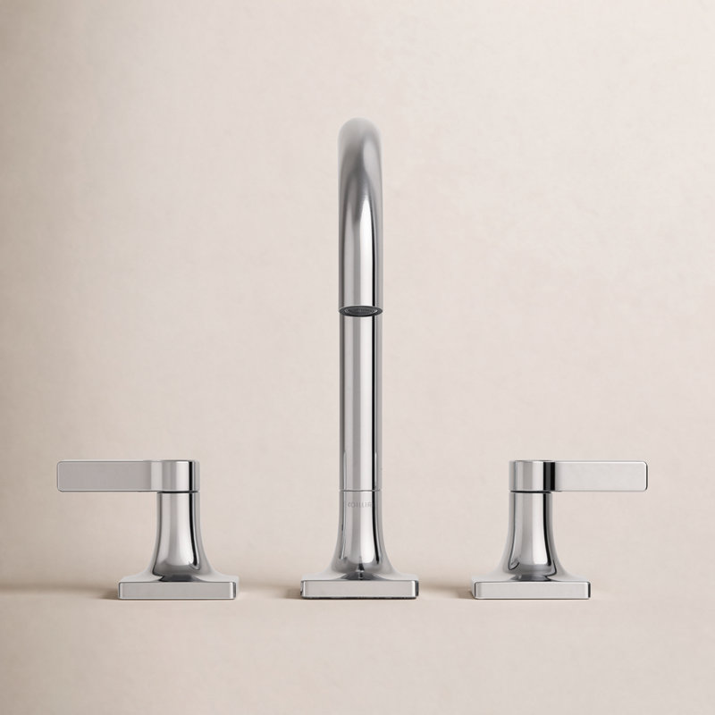 Deck Mounted Bath Faucet, Polished Chrome