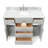 49'' Single Bathroom Vanity with Carrara Marble Top-85364041