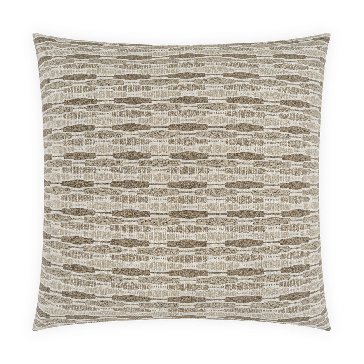Lento Geometric Throw Pillow, Hemp, Square 22"