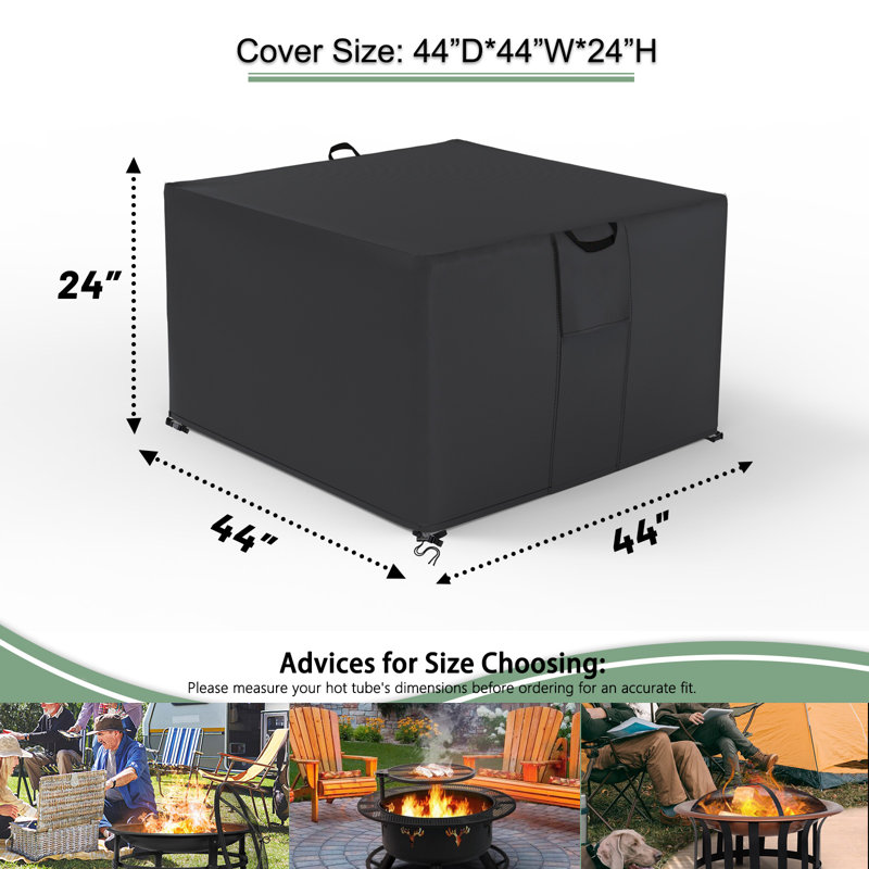 Fire Pit Cover Square Outdoor Fireplace Cover
