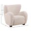 Rose Polyester Occasional Chair, Sand
