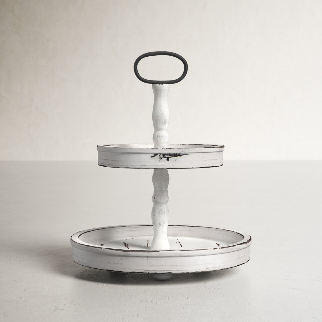 Adrianna Solid Wood Tray Birch Lane™ Color: White