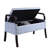 Banc de rangement en tissu