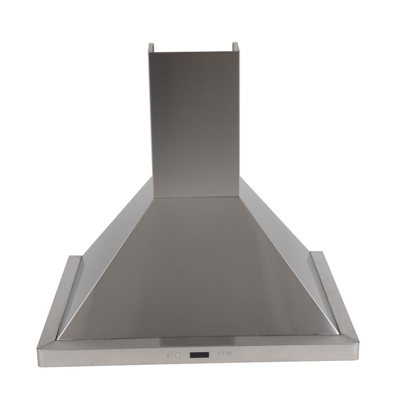 Hotte de cuisine murale à conduit 30 po 650 pi ³/min en nickel brossé