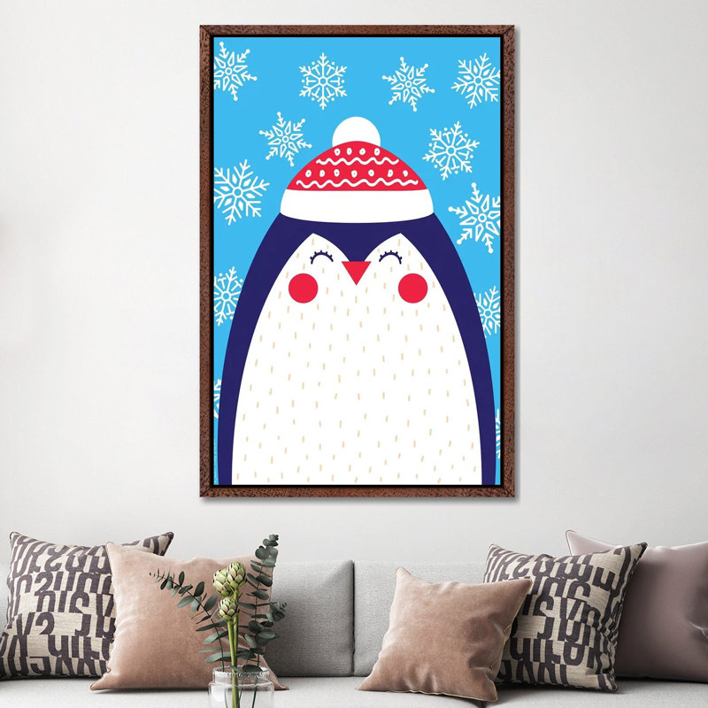 Snowflake Penguin by Seven Trees Design - Gallery-Wrapped Canvas Giclée on Canvas, 152.5 cm H x 101.5 cm W