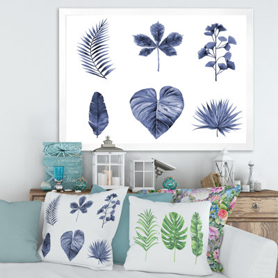 Ensemble de feuilles de plantes - Reproduction de photo sur toile