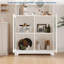 Meuble de cuisine, buffet de rangement en MDF avec portes et étagères ouvertes