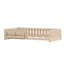 Lit plateforme simple en bois avec garde-corps et tablettes de rangement, naturel-725050052-725049915