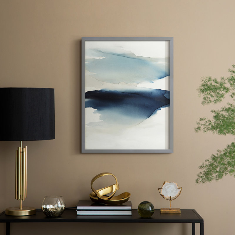 Waves I, reproduction encadrée - bois massif