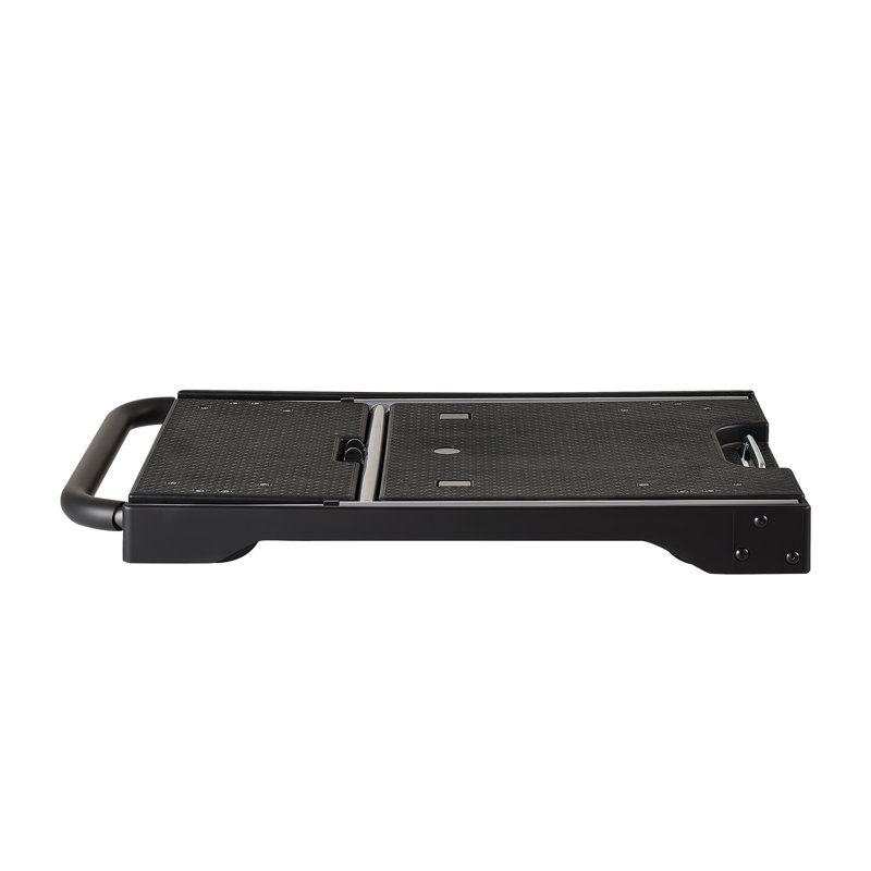 Chariot pliable avec chariot à pousser, capacité de 330 lb, chariot pliable avec roues pivotantes, chariot mobile à plate-forme avec chariot mobile, poignée à pression réglable, pour un rangement facile, 26,8 x 19,5 x 4,5 po