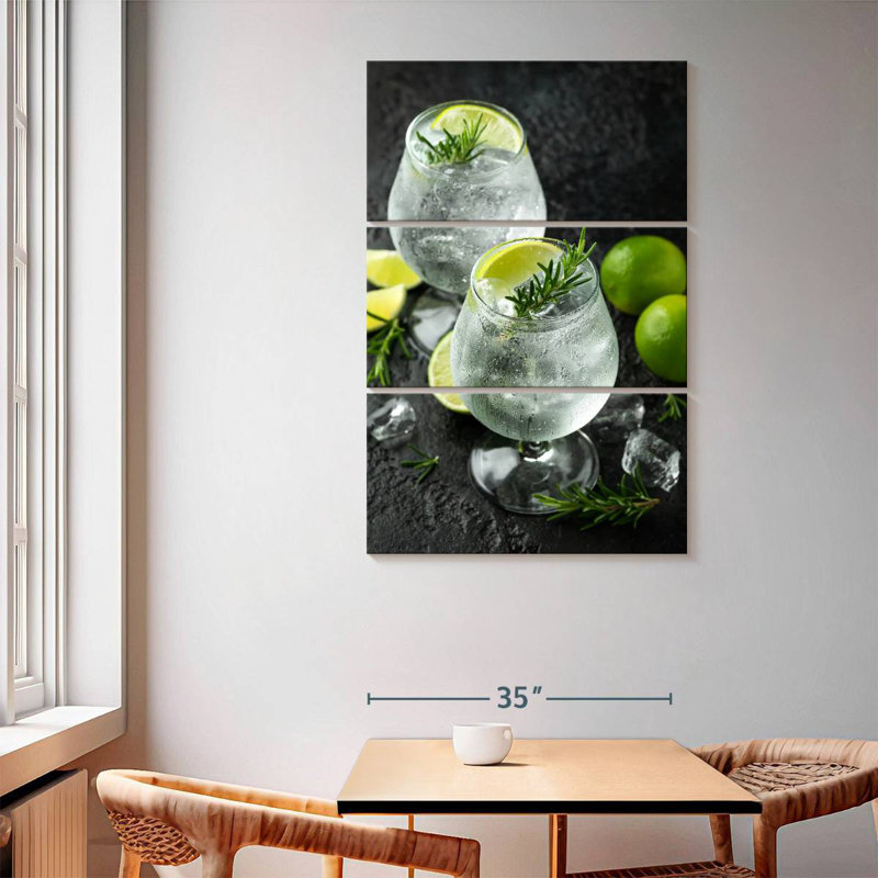 Yarlin Gin And Tonic Cocktails, 65" H x 42" W