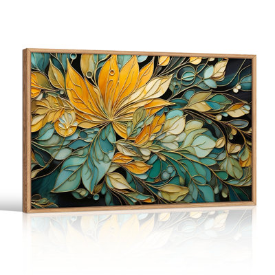 Ensemble de 1 toile murale à motif floral