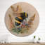 Abeille qui vole vers une fleur III - animaux, abeille, art mural en bois - bois de pin naturel-1861727413