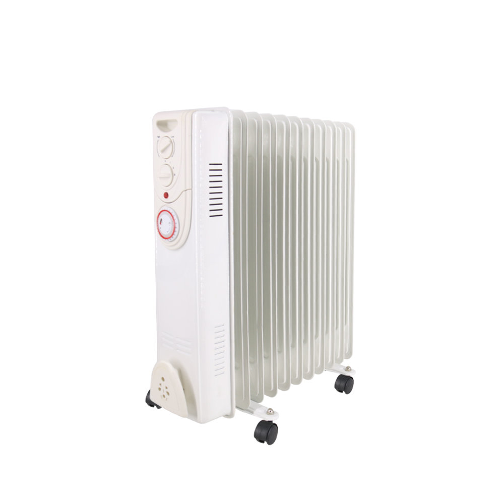 Brecken Oil Filled Radiator 11 Fin 2500W Portable Electric Heater with 24H Timer