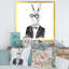 Dressed Up Bunny Boy In Hipster Style - peinture sur toile-67406155-67406161