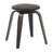 Hoxha Leather Round Dining Stool with Poplar Wood Legs and Swivel-1706171485