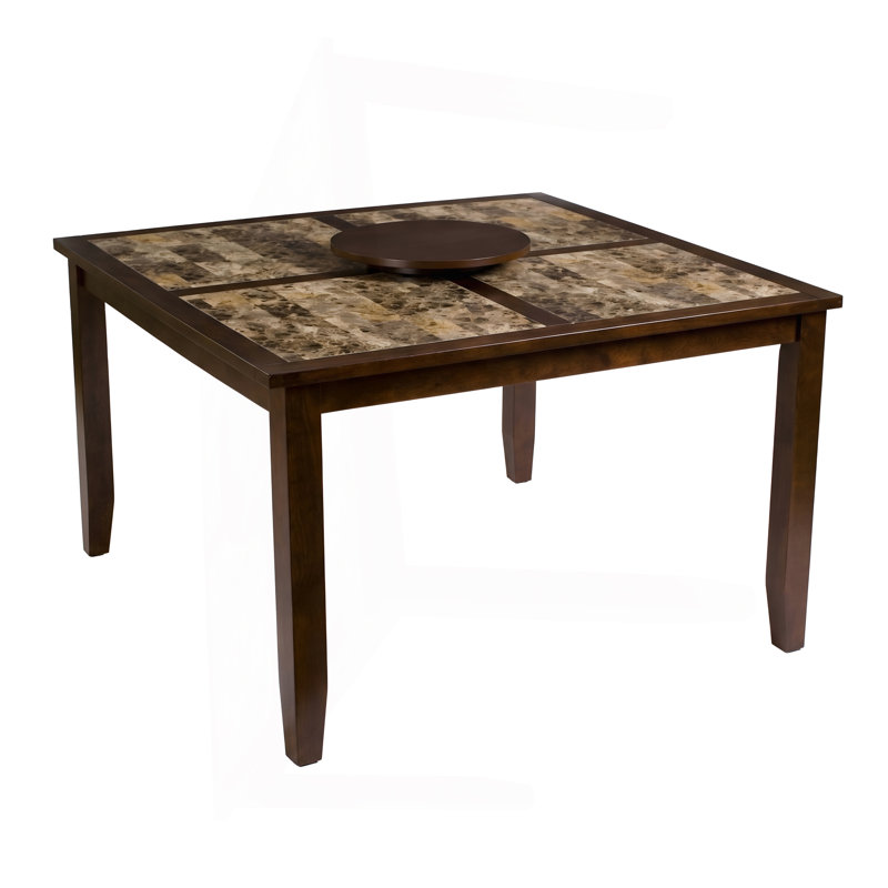 Grande table bistro espresso de style traditionnel avec paresseux amovible 18 po