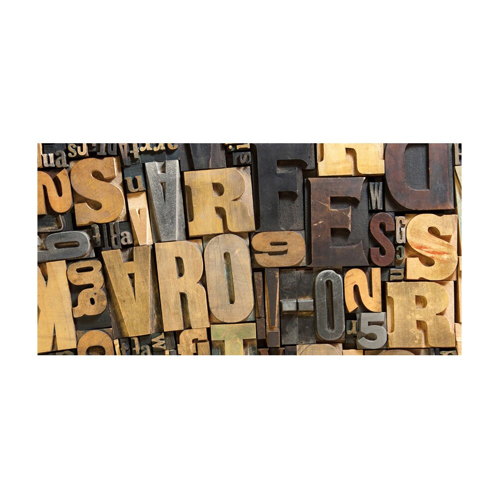 Fototapete Wooden Letters 2,7 m x 550 cm