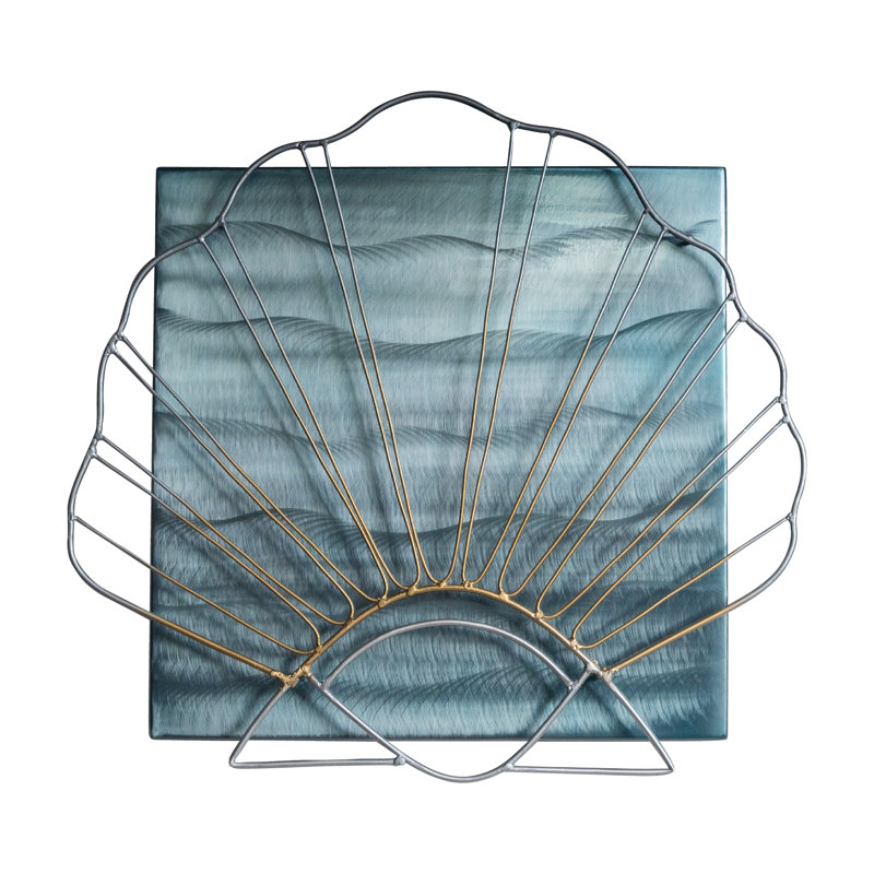 Handmade Coastal Abstract Wall Decor on Metal