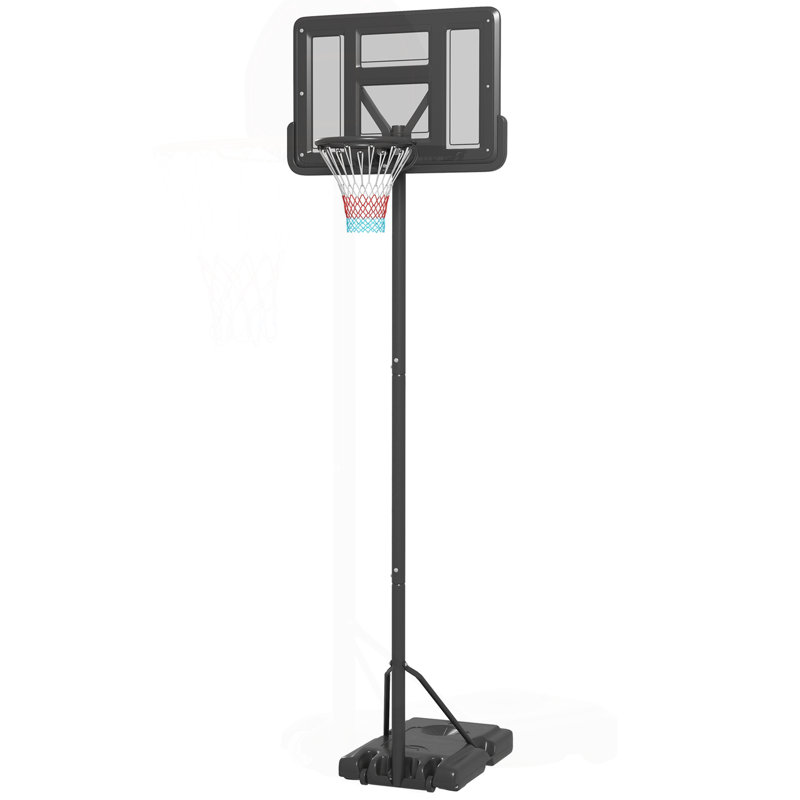 Versatile Portable Basketball Hoop for All Ages and Outdoor Use, 145.8" H x 35.5" W x 23.5" D