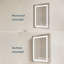 Miroir fixe pour armoire à pharmacie sans cadre l 20 po H 26 po Amanvir