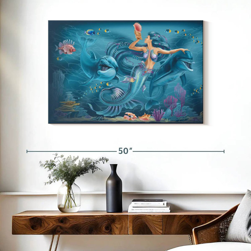 Kelan Singing Mermaid, 26" H x 39" W