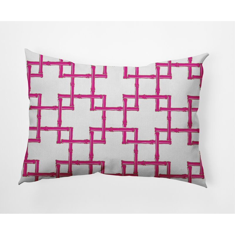 Coussin décoratif intérieur / extérieur en rayonne de bambou, Orchidée