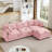 Modular Sectional Sofa, L Shaped Couch Set For Living Room, 3-Seater Comfy Cloud Couches With Movable Ottoman-359667849-344492226