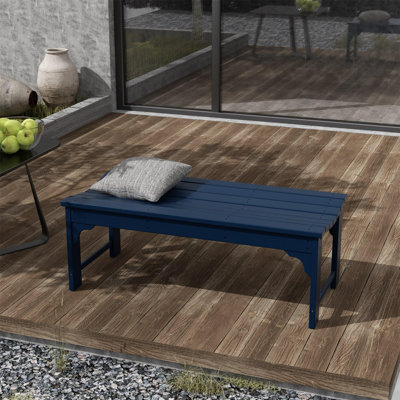 Banc en bois et en polyéthylène résistant aux intempéries pour l'entrée, le porche et les sièges de jardin
