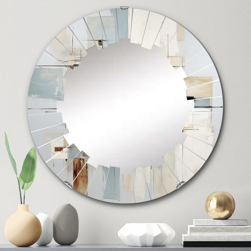 Woodhull - Modern Wall Mirror Round, 24 po x 24 po