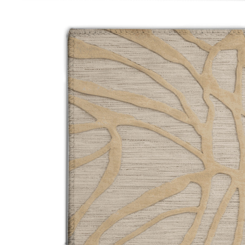 Tapis brun abstrait intérieur et extérieur, Rectangle 4pi x 6 pi