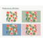 Tropical Flower Wall Decals, Set of 17 Peel and Stick Nursery Wall Stickers, Satin Finish Removable Kids Room Wall Art, 20"W x 20"H (50 x 50 cm)-2136135108