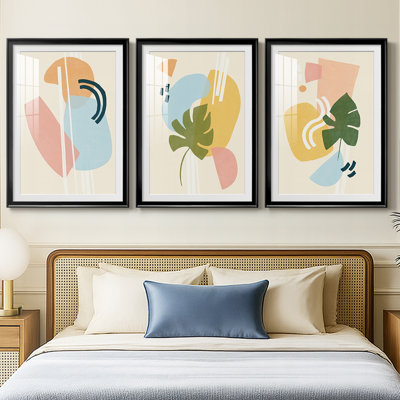 Memphis Symphony I  -Custom Framed  Premium Print W Matt - 3 Pieces