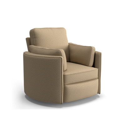 Vedika Push Back Kiln Dried Hardwood Swivel Barrel Recliner 
