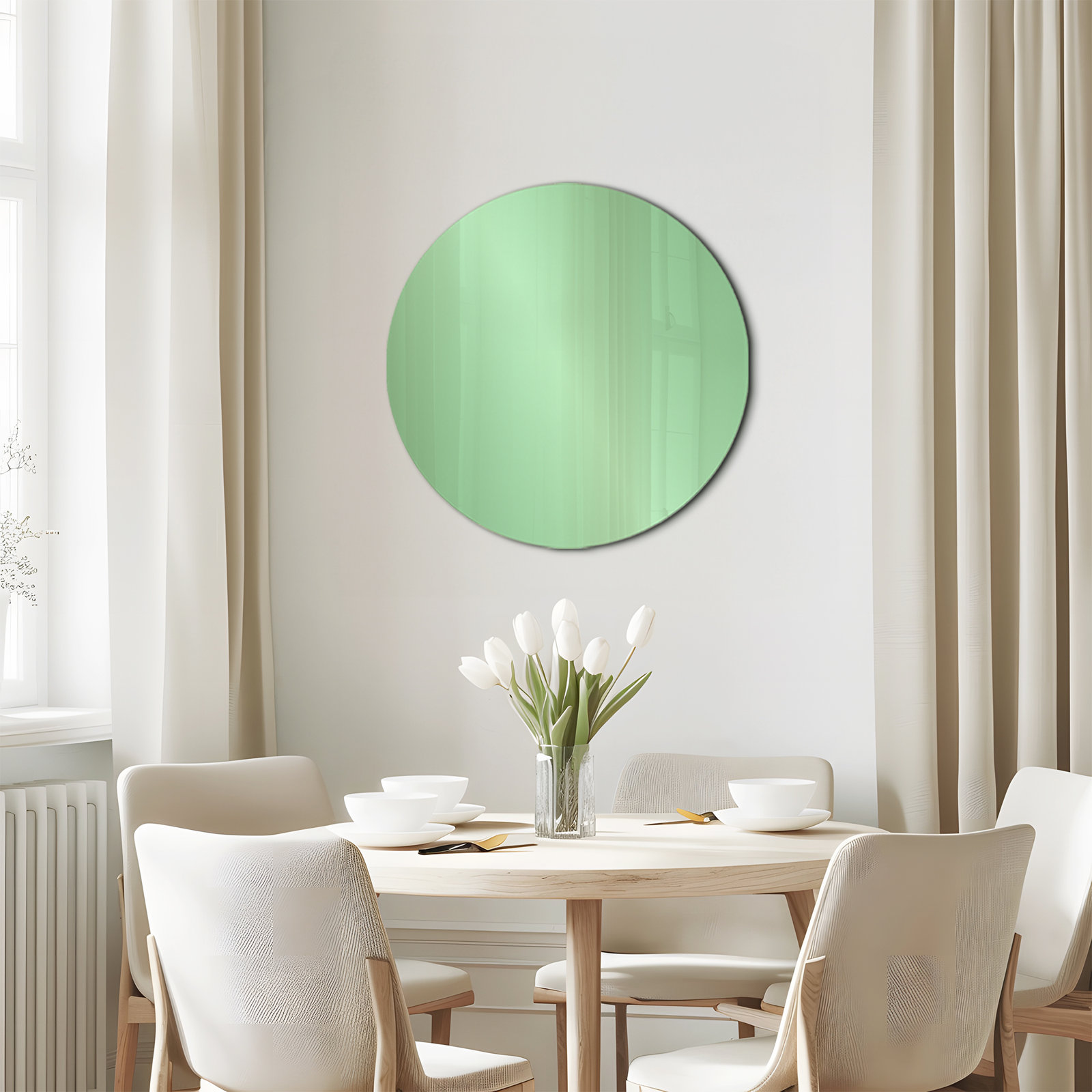 Sapphire Round Small, Green, 30" x 30"