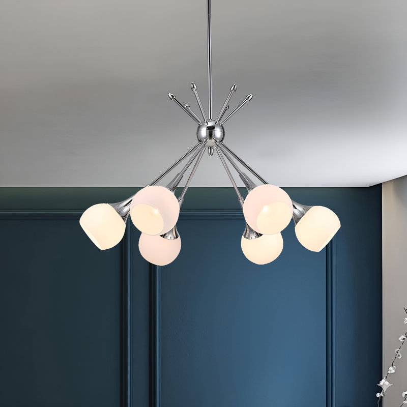 Lustre spoutnik 6 lumières à charme rétro