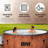 Inflatable Hot Tub 7 Person Outdoor Spa, Drop Stitch Portable Hot Tub with Bubble Massage System for Home and Personal Relaxation, Fast Heating, Foam Mats, Wood Grain