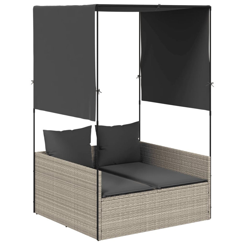 Double méridienne, Gris clair, Beige