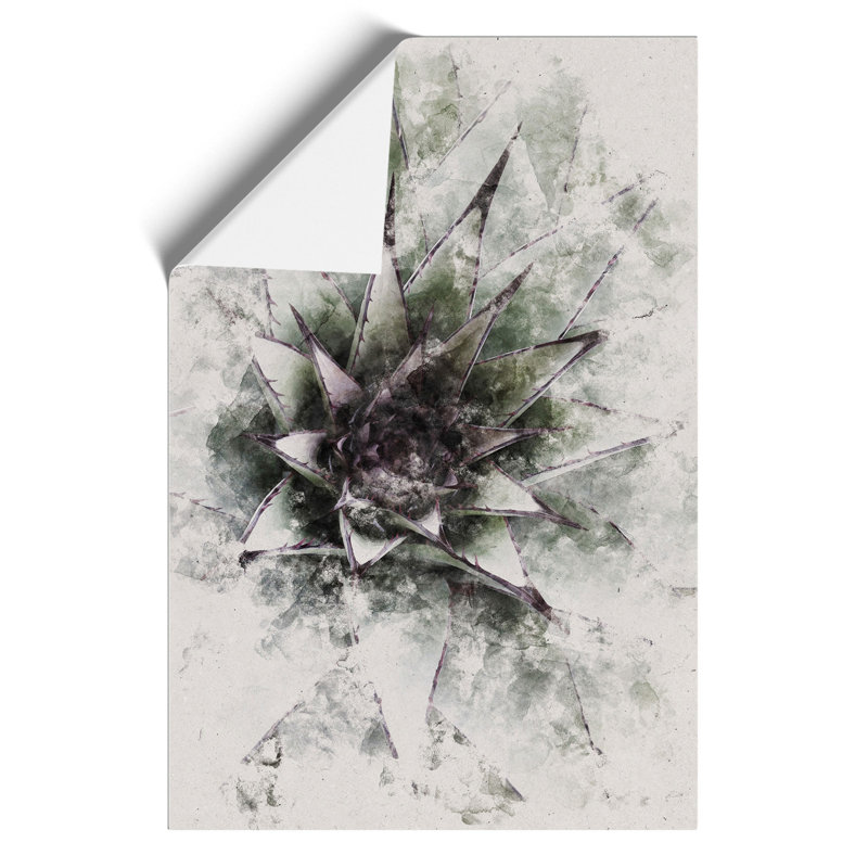 The Succulent Plant Watercolour - Frameless Print, 84cm H x 59cm W x 0.1cm D