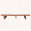 Chaise longue en bois d'acacia et en rotin PE avec coussin blanc