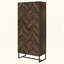Armoire d'appoint à 8 tablettes en chêne rustique et bronze industriel