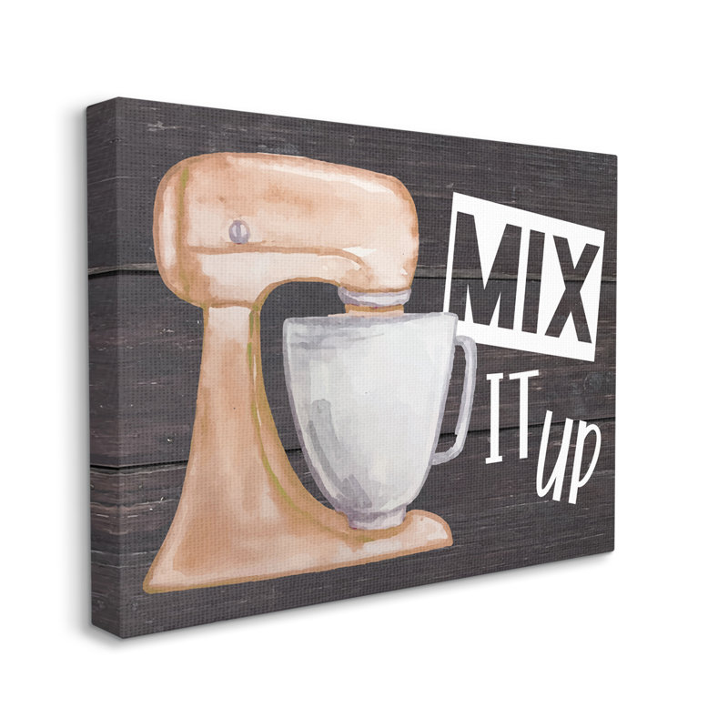 «Mix It up Kitchen Mixing Bake» par ND Art - impression sur toile tendue, H 24 po x l 30 po x P 1,5 po
