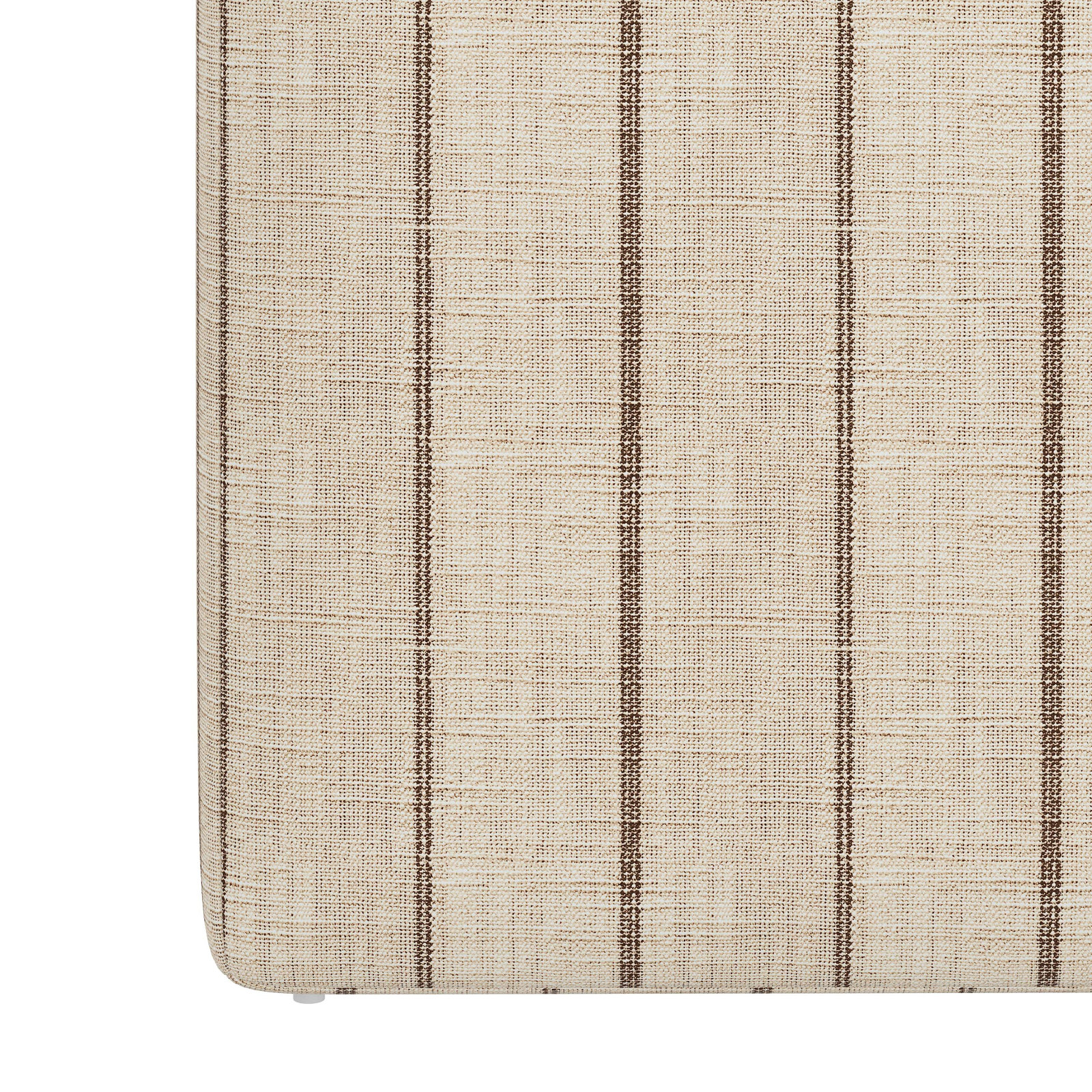 Era Upholstered Ottoman, Fritz Charcoal Stripe