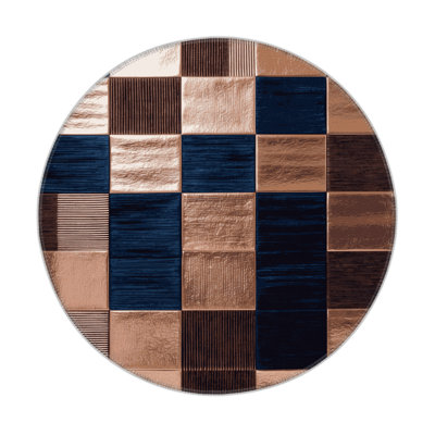 Tapis intérieur / extérieur mauve à carreaux