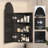 Corner Arched Medicine Cabinet With Mirror, Medicine Cabinet With 2 Storage Shelf Modern-990461478
