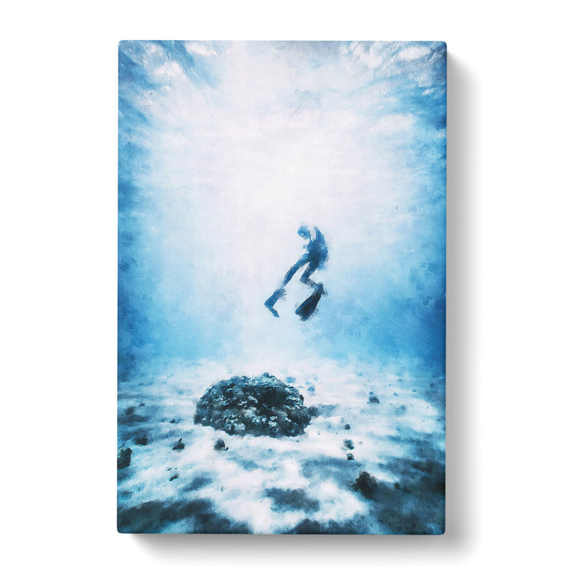 Diving - Wrapped Canvas Print, 50cm H x 35cm W x 3cm D