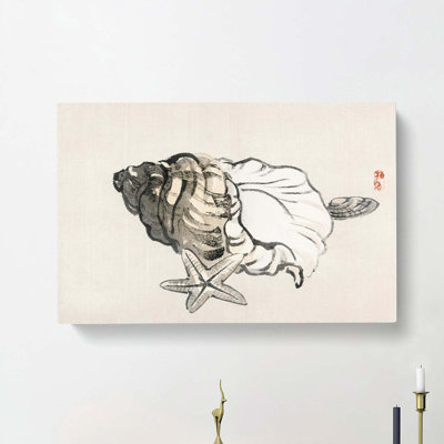 Starfish & Seashells by Kono Bairei - Wrapped Canvas