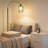 Modern Glass Floor Lamp With Ribbed Shade And Marble Base, 68-Inch Tall Standing Lamp With Remote Control, Pedal Switch, And Included LED Bulb For Living Room And Bedroom