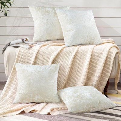 Housses de coussin en velours écrasé
