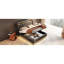 Full Size Upholstered Bed With 360° Wrap Led, Hydraulic Storage, Type-c, Black